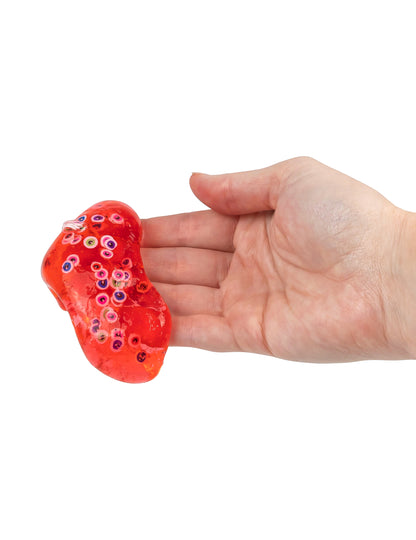 Gyurma és slime szemgolyóval és mini szemekkel, Scrunchems