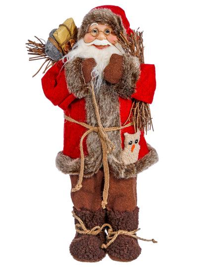 A Mikulás állva 30 cm vörös kabát