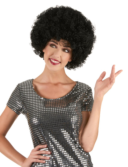 Felnőtt fekete afro paróka kényelemmel