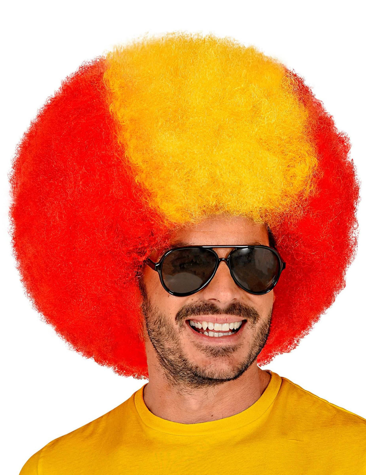 Spanyol szurkolói afro paróka felnőtteknek