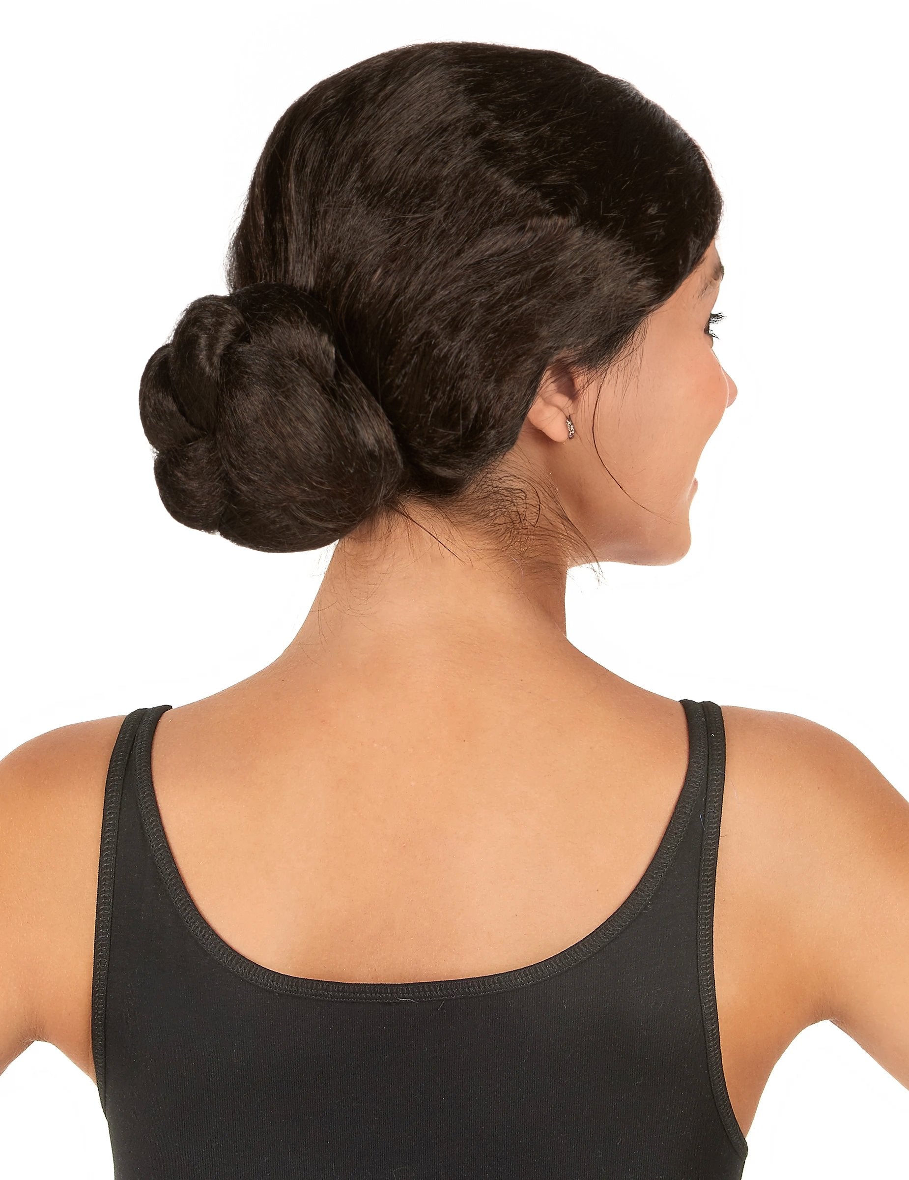 Vue de dos de la perruque avec chignon