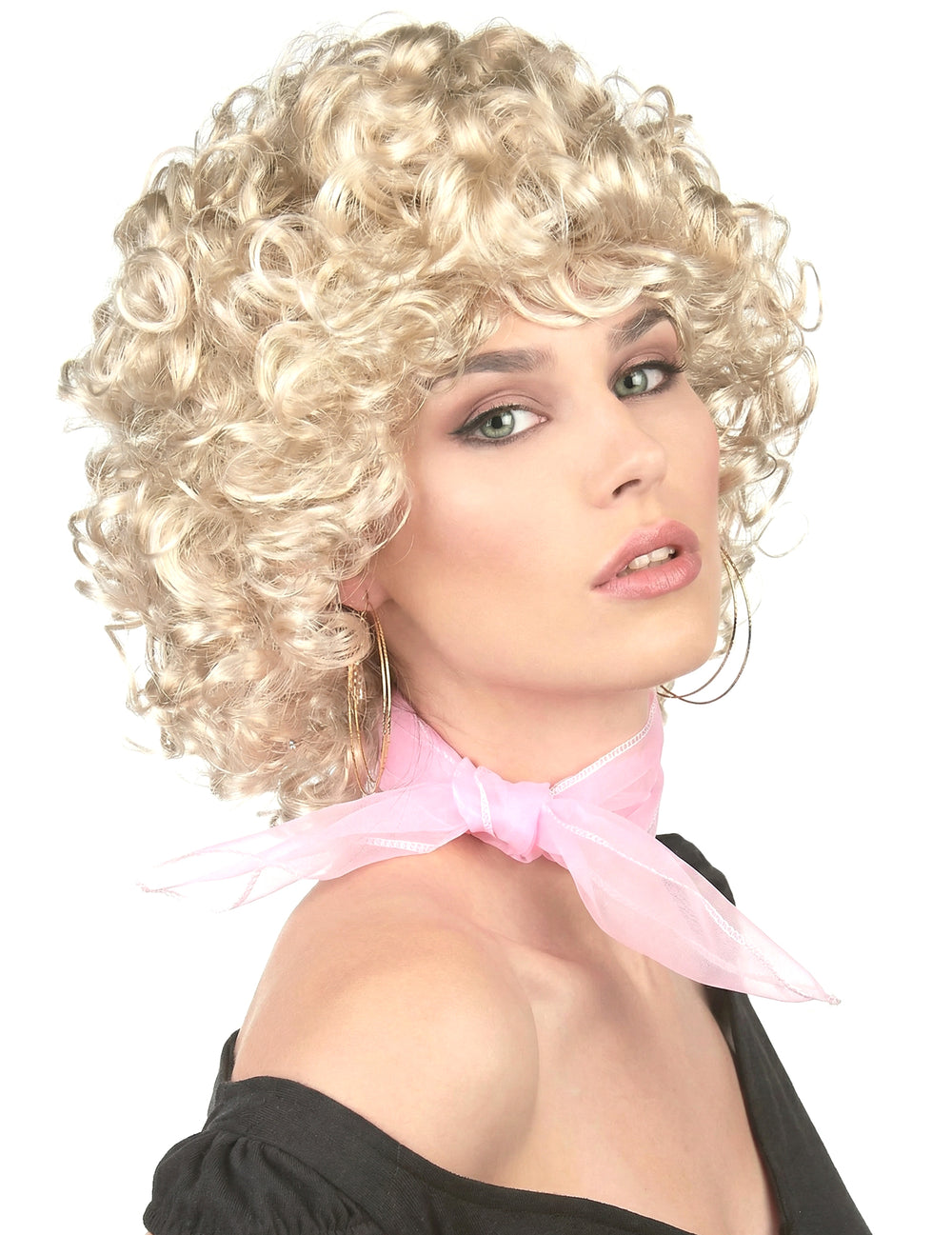Perruque années 50 pour femme blonde bouclée