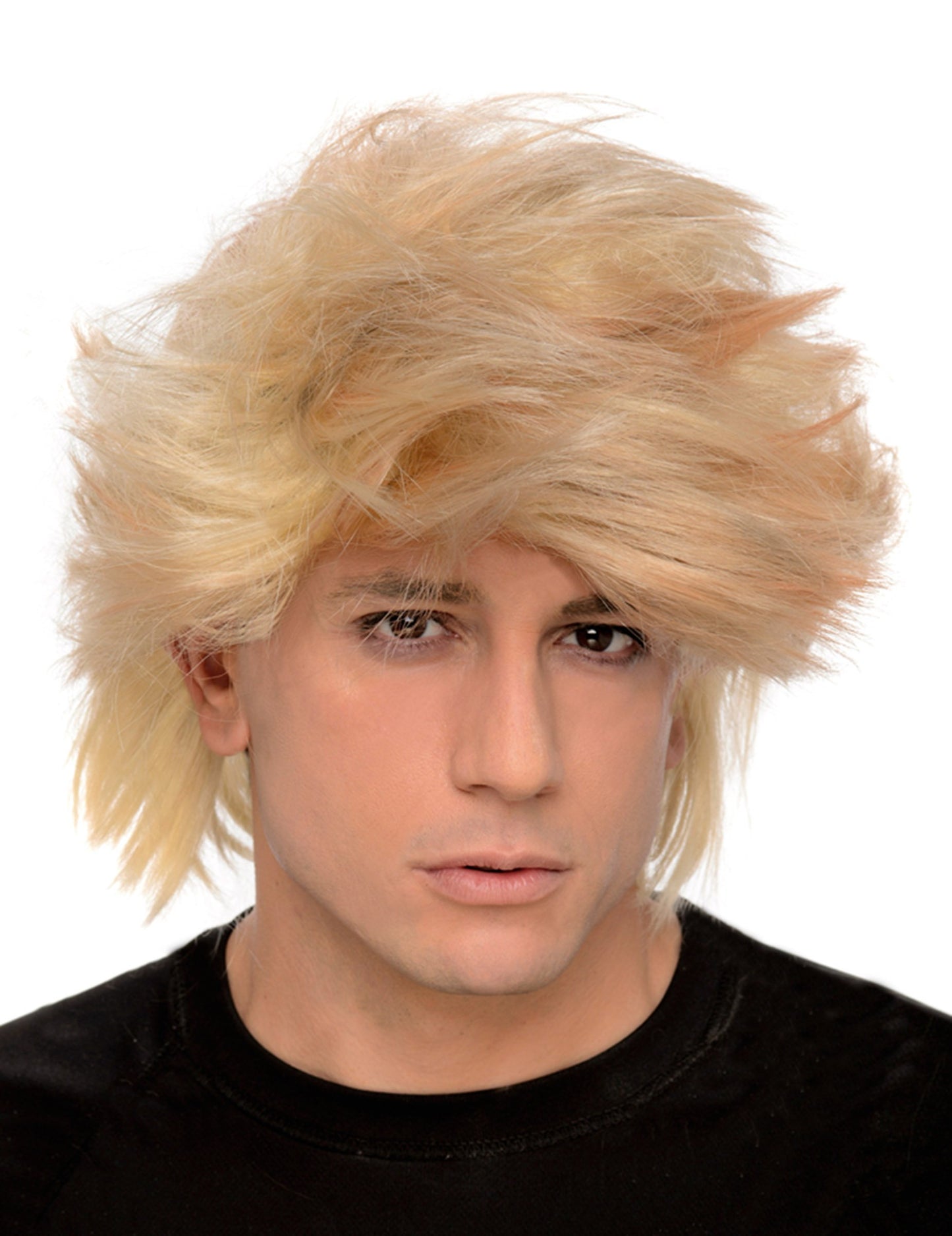Perruque décoiffée pour homme blonde