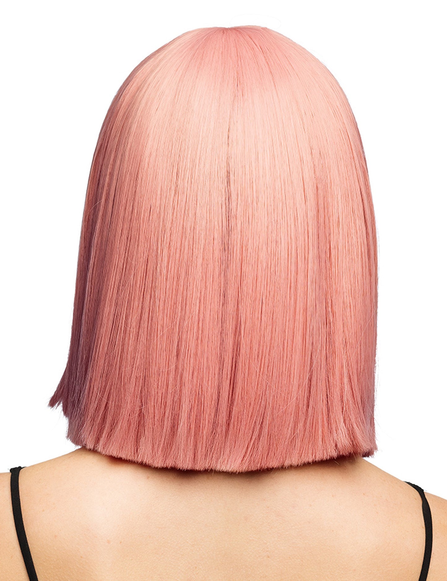 Luxus felnőtt lazacrózsaszín bubifrizurás paróka 