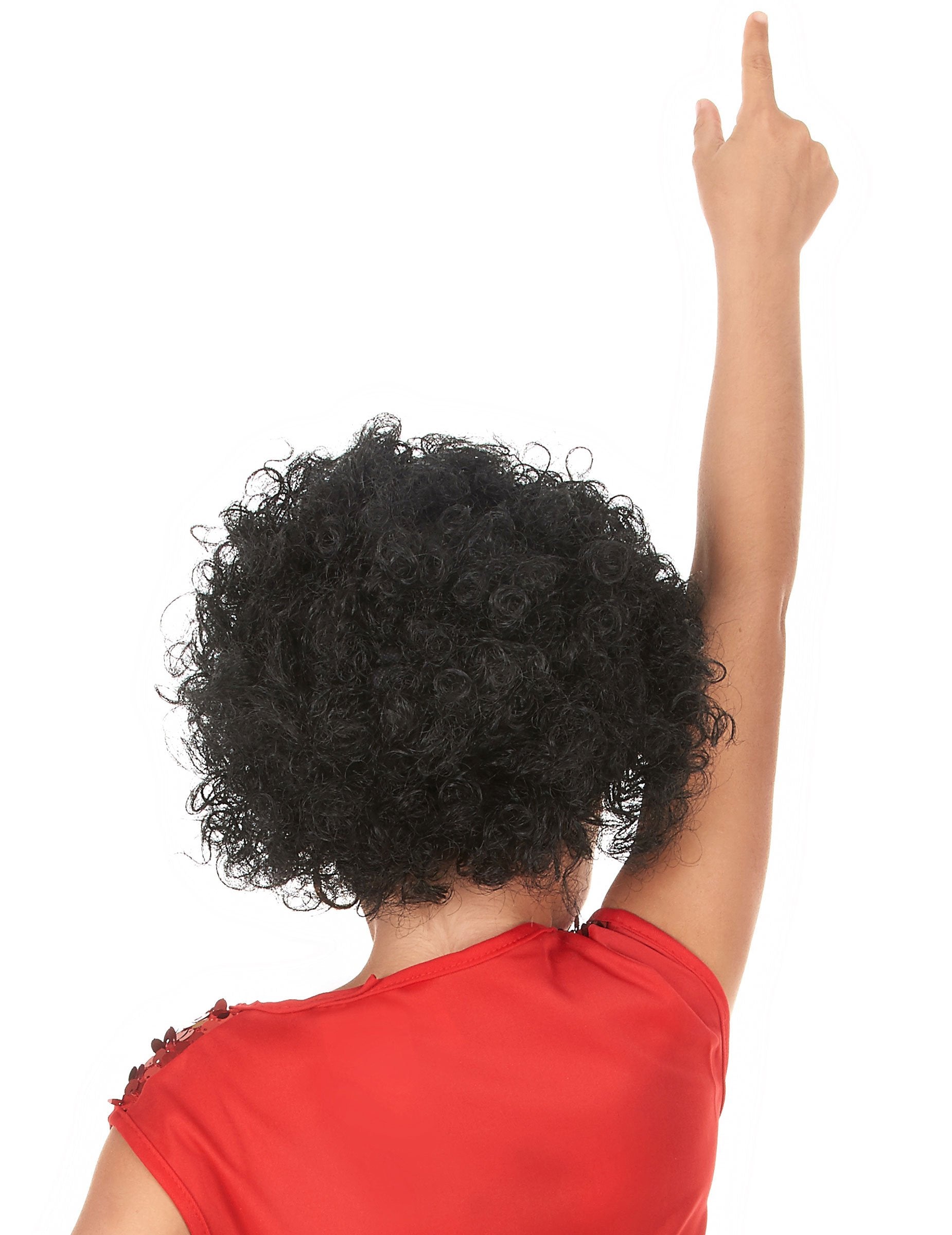 Vue de dos de la perruque afro pour enfant