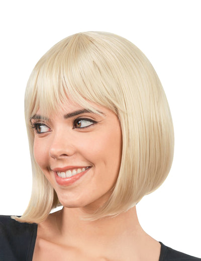 Perruque coiffable carrée blonde luxe femme