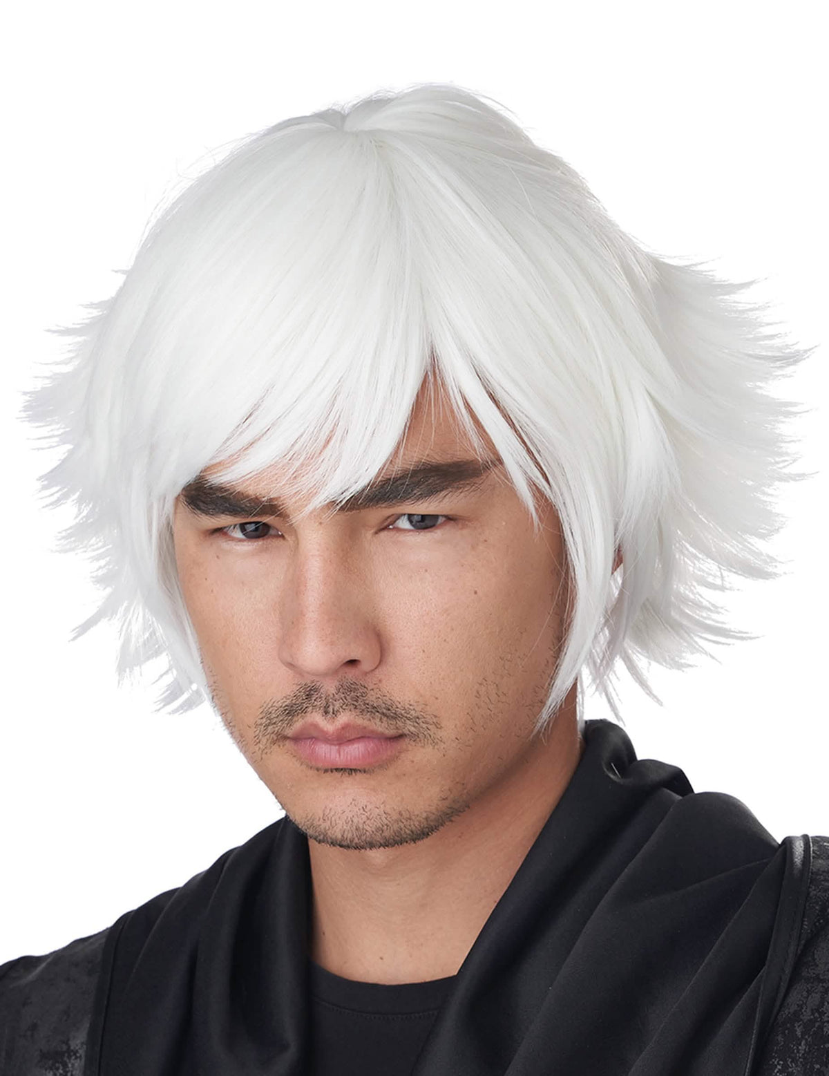 Közelkép a rövid cosplay paróka fazonjáról felnőtt számára