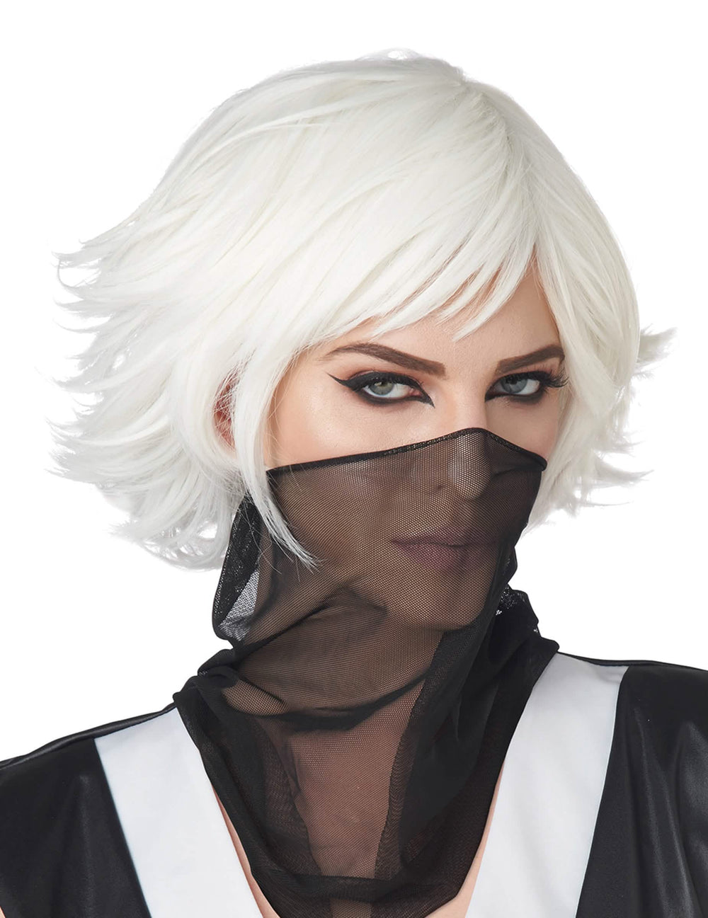 Rövid cosplay paróka felnőtt fehér