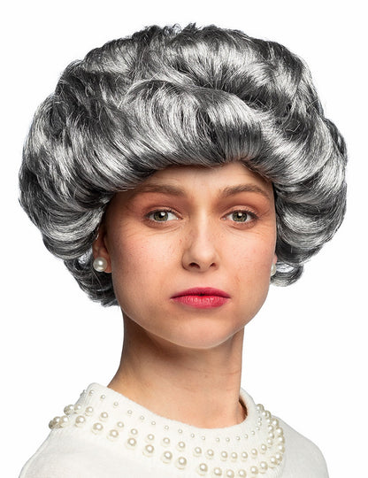 Felnőtt szürke, dús rövid paróka