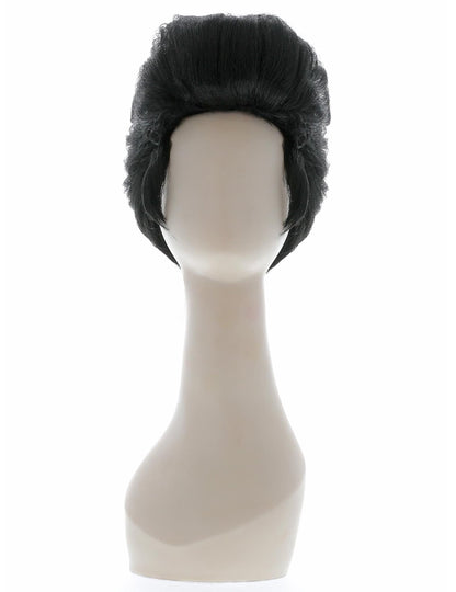 Vue de face de la perruque Elvis pour adulte