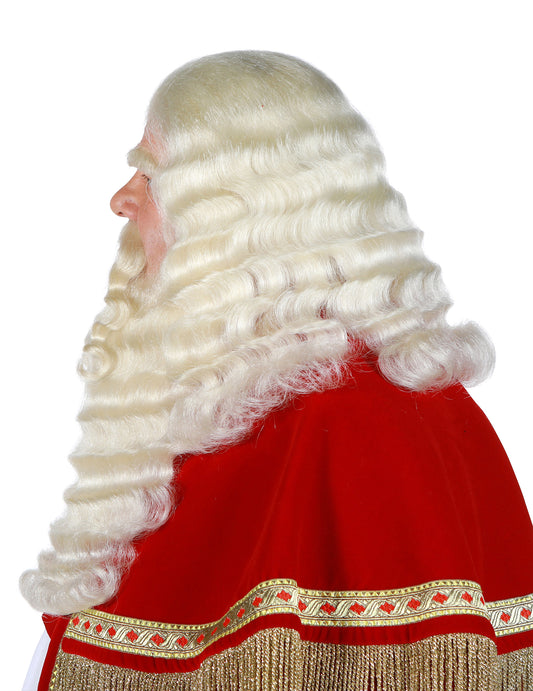 Professzionális Szent Miklós paróka és szakáll jak szőrből