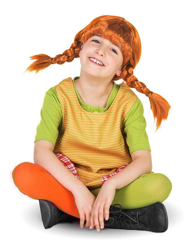 Vue de face de la perruque Fifi Brindacier pour fille