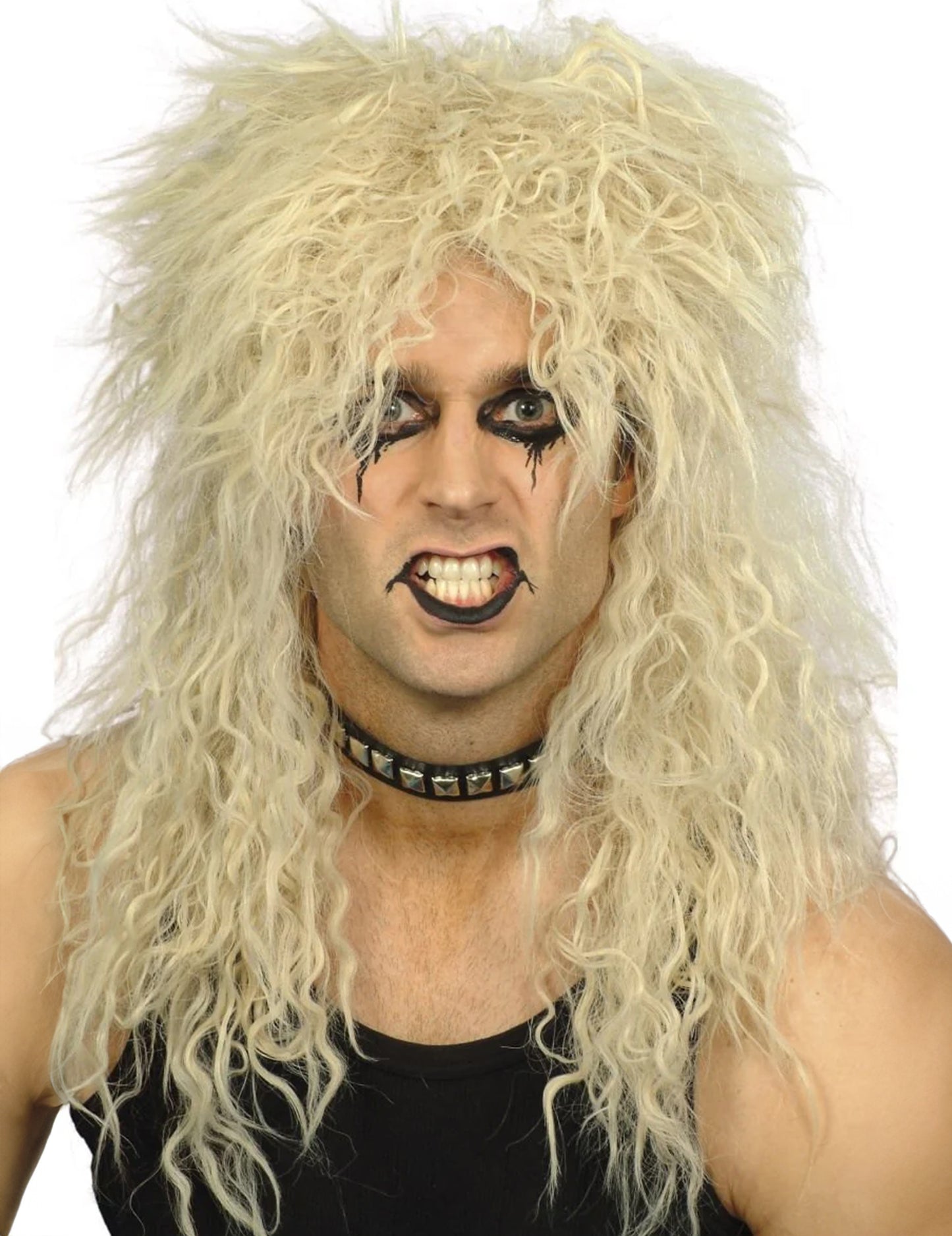 Felnőtt szőke, dús és kócos hard rocker paróka