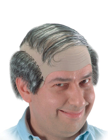 Felnőtt szürke kopasz férfi paróka