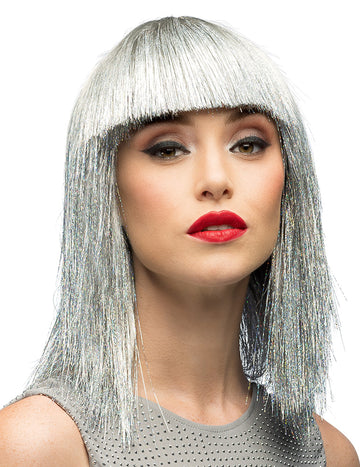 Női ezüst irizáló paróka