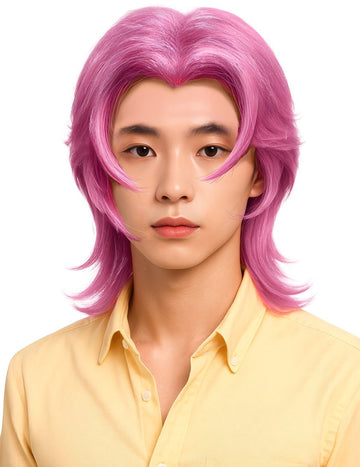 Rózsaszín Kpop paróka férfiaknak 