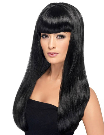 Hosszú frufrus paróka fekete nőknek