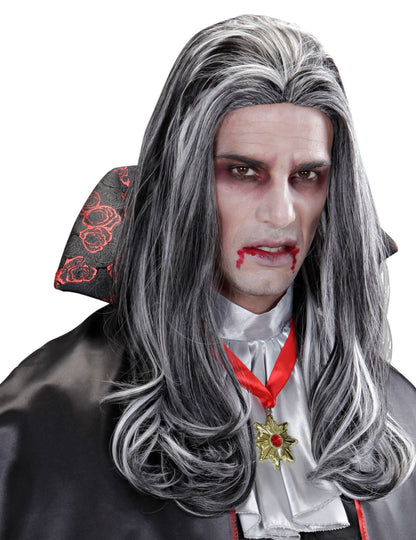 Hosszú Halloween kéttónusú vámpír paróka