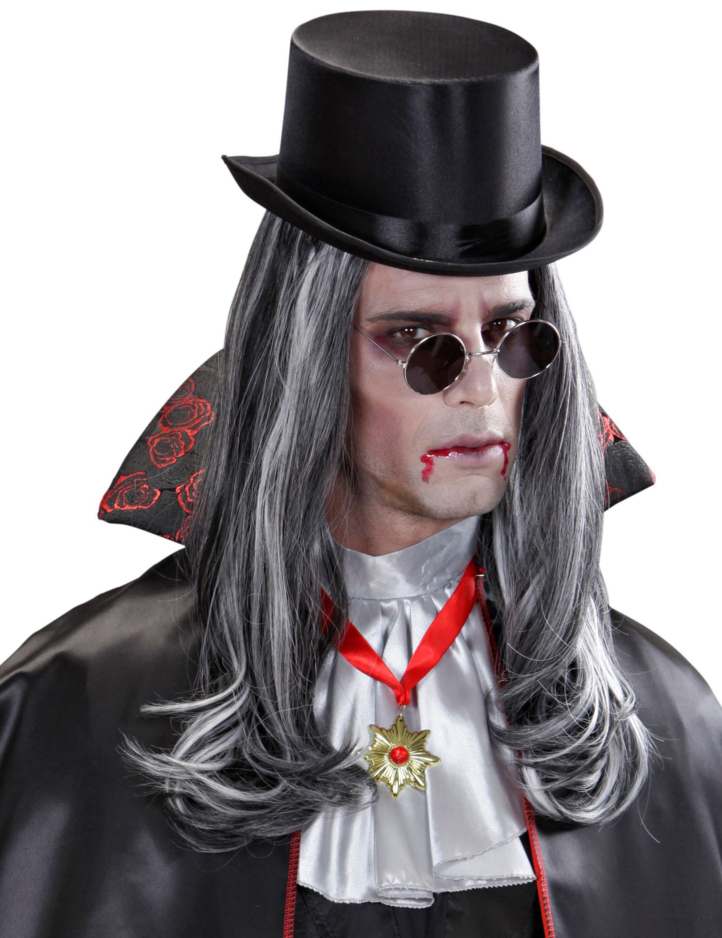 Hosszú Halloween kéttónusú vámpír paróka