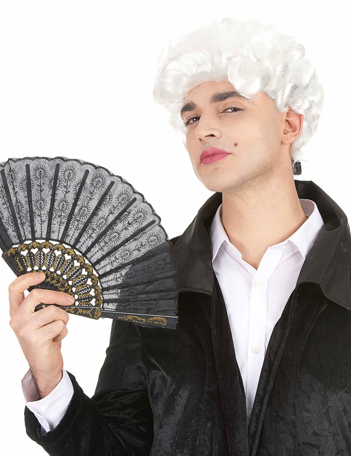 Fehér marquis paróka férfiaknak