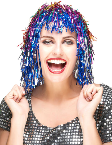 Felnőtt fém többszínű paróka