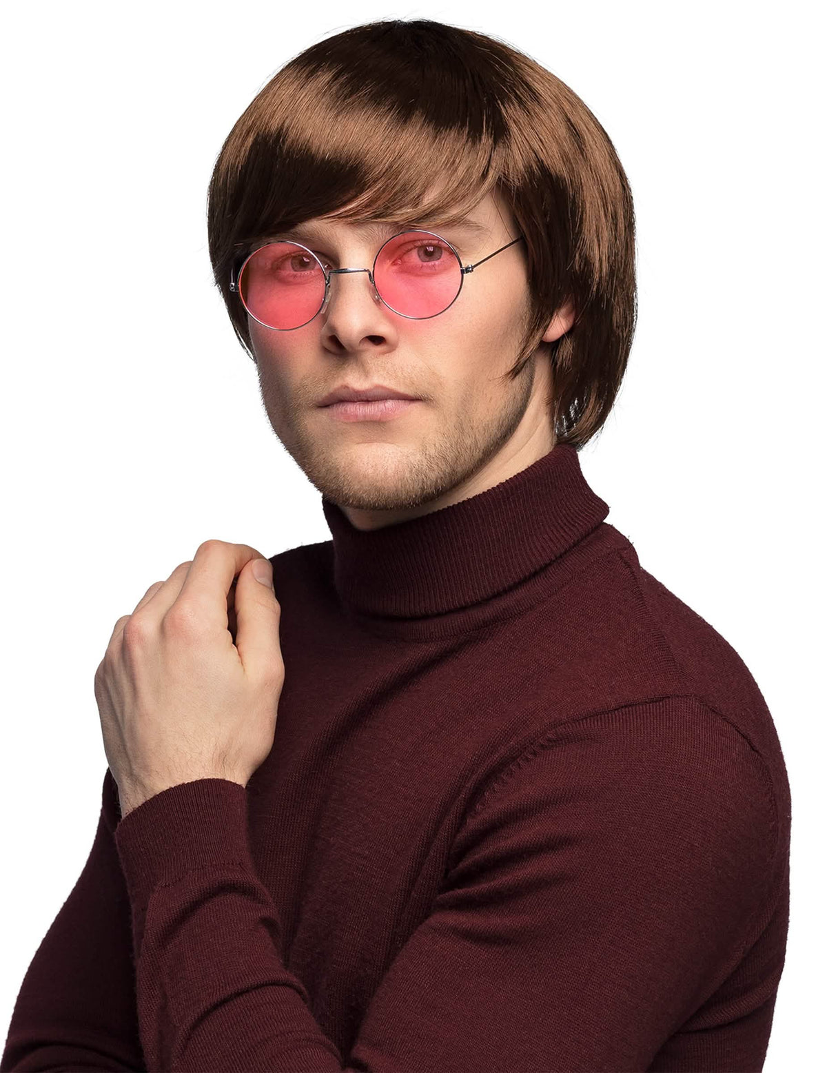 retro angol pop sztár férfi barna paróka