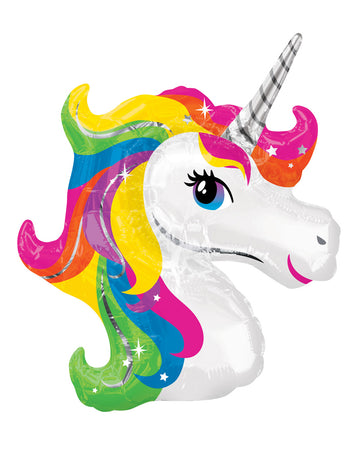 Kis unikornis fej lufi 22 x 25 cm alumínium