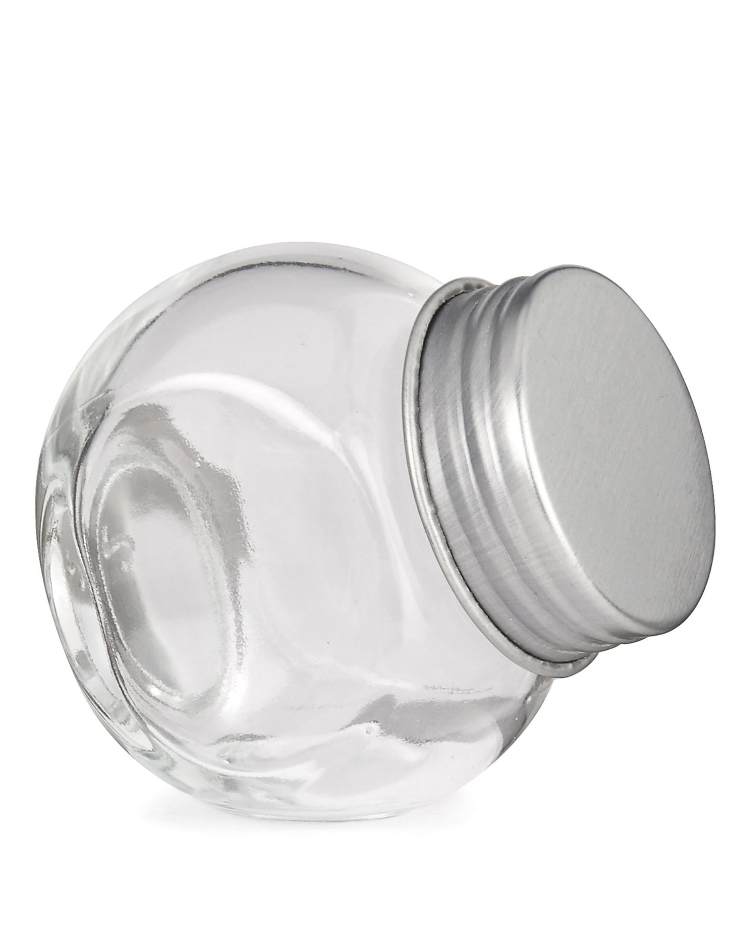 Kis üvegedény 5 cm -es acél burkolattal