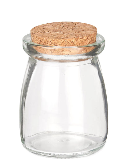 Kis üvegedény parafa dugóval 7 cm cukrozott mandulához