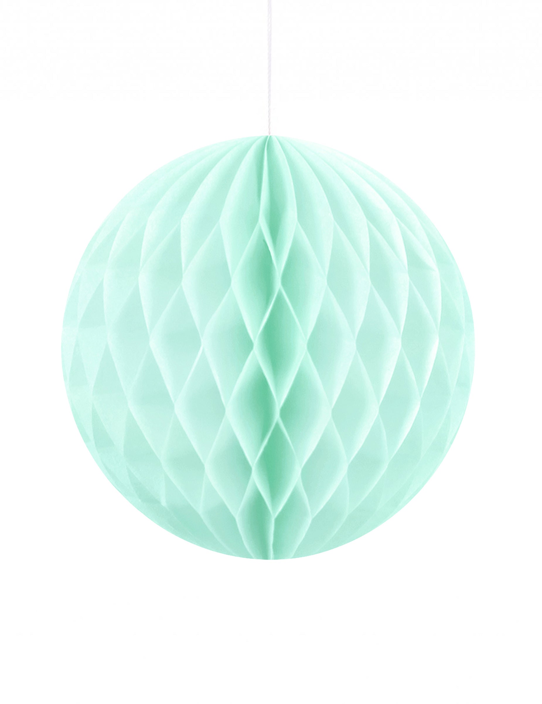 Boule en papier alvéolé à suspendre pour fête menthe