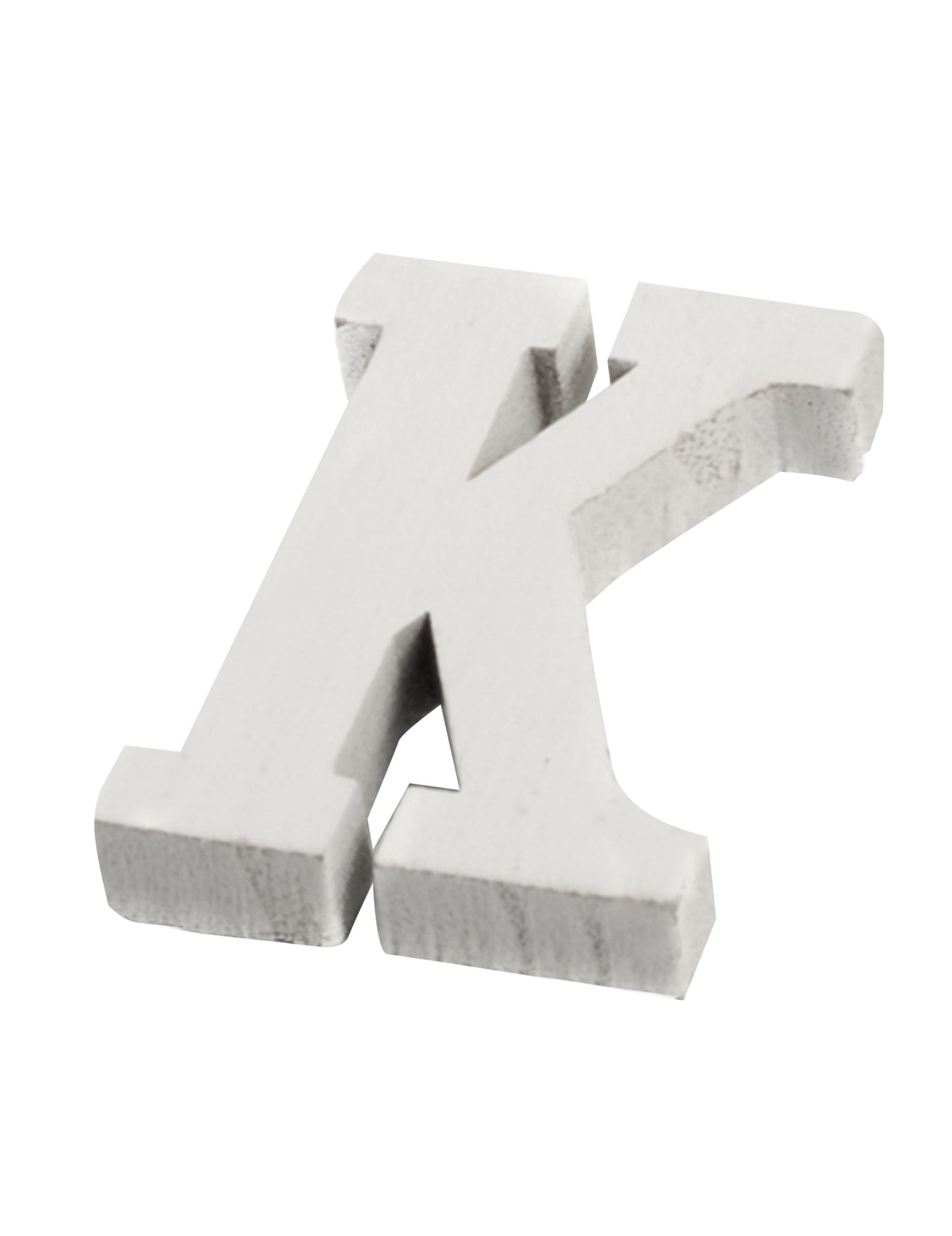 Kis fehér fa K 5 betű cm esküvői dekorációhoz