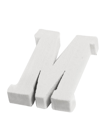 Kis fehér fa m betű 5 cm esküvőre