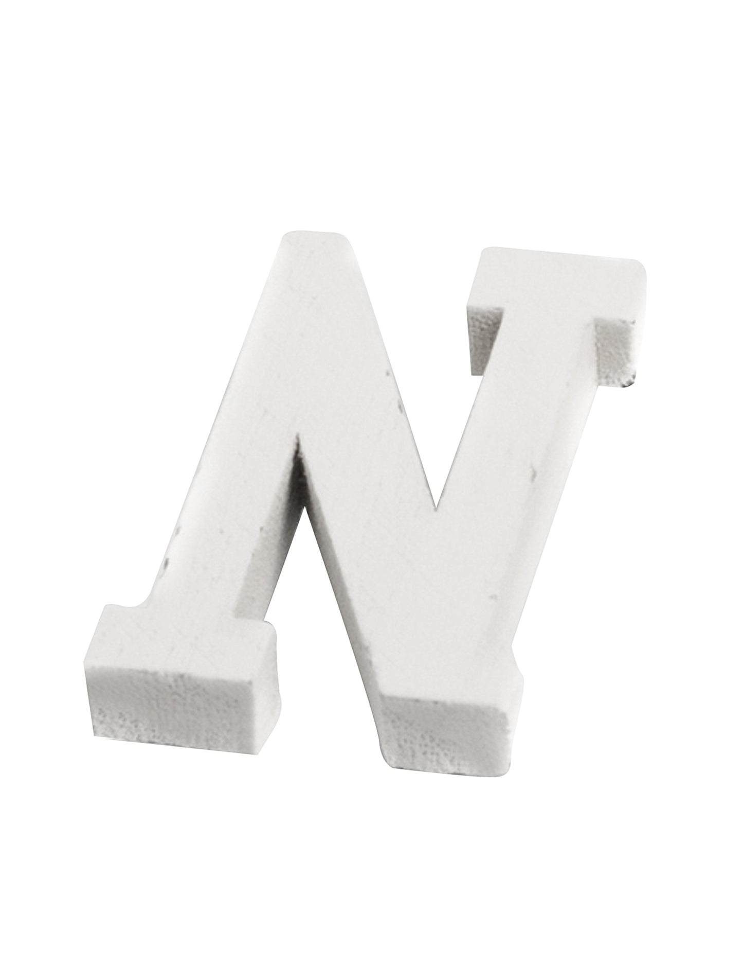 Petite lettre n en bois pour mariage blanc