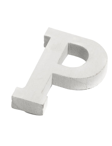 Kis fehér fa betű p 5 cm esküvőre