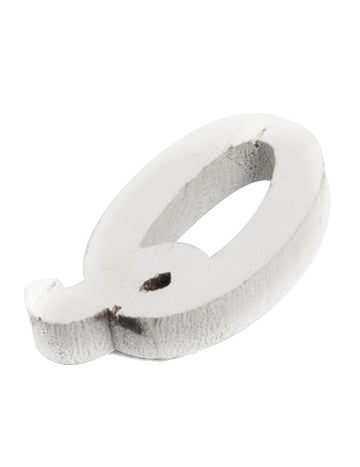 Kis fehér fa Q 5 betű cm dekorációhoz