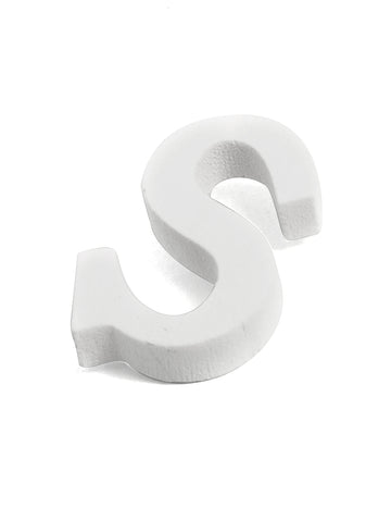 Kis fehér fa s 5 betű cm parti dekoráció