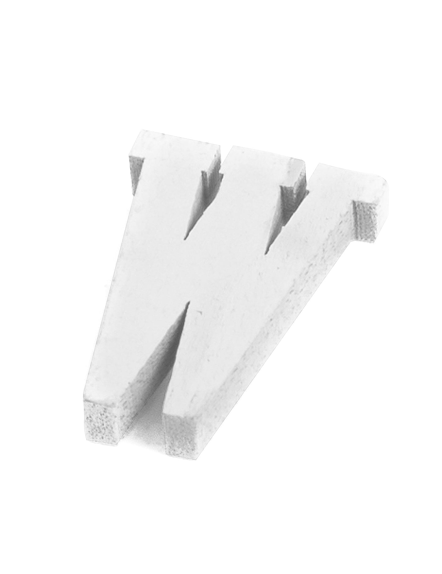 Kis fehér fa betű w 5 cm esküvőre