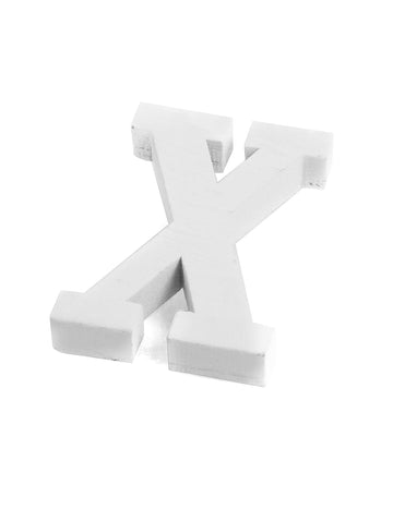 Kis fehér fa betű x 5 cm esküvői dekoráció