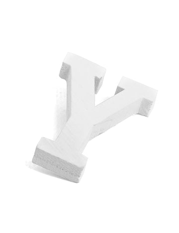 Kis fehér fa Y 5 betű cm esküvői dekorációk