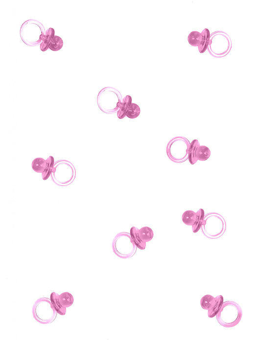 Petites sucettes pour décoration roses transparentes lot de 18