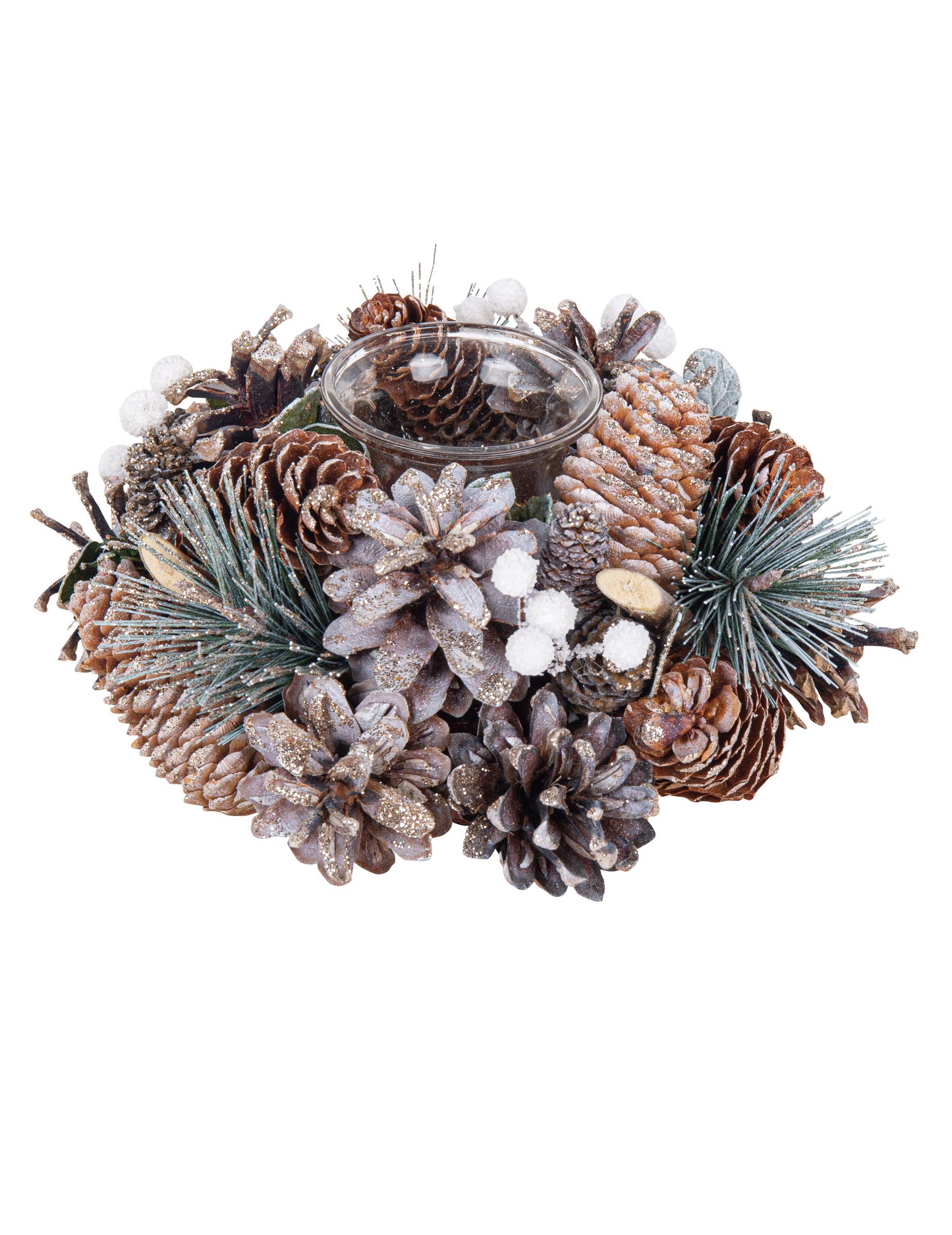 Elvarázsolt Erdő mécsestartó 19 cm üveg és fa