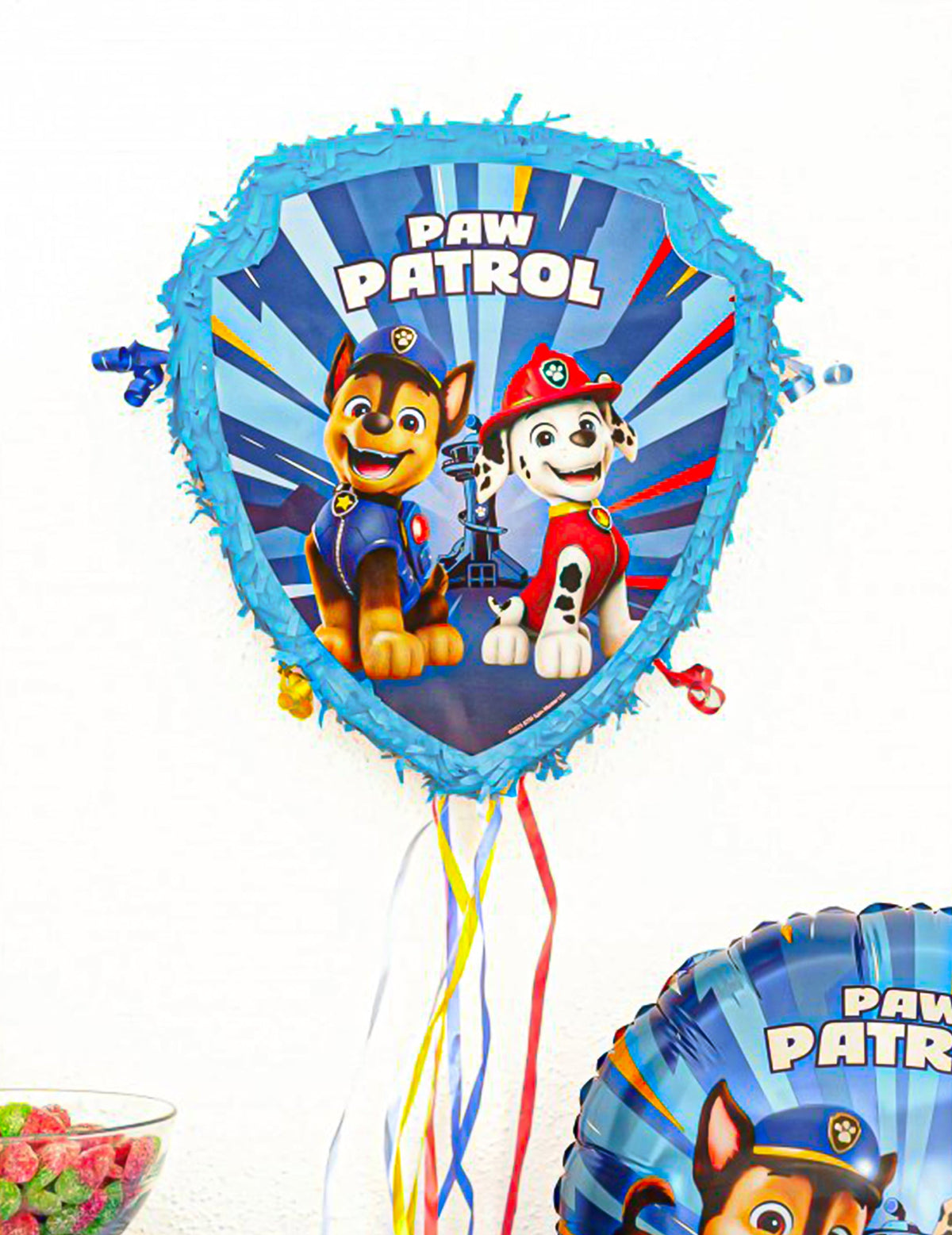 Kék húzós Mancs őrjárat piñata 33cm x 38cm x 9cm