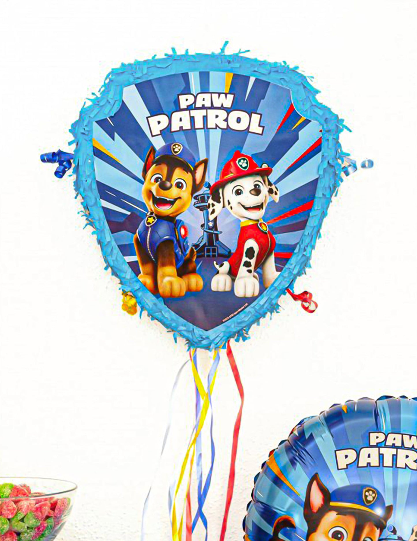 Kék húzós Mancs őrjárat piñata 33cm x 38cm x 9cm