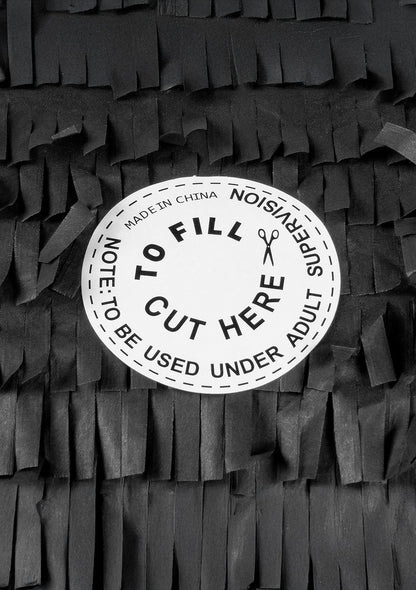 Ezüst holografikus piñata, 1-es szám, 40 x 28 x 8 cm ünnepies