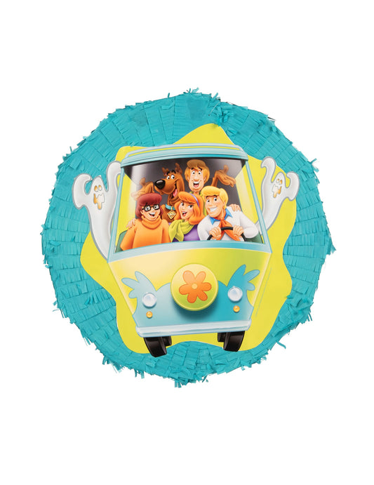 Piñata Scooby-doo™ pour enfant turquoise avec la Mystery Machine