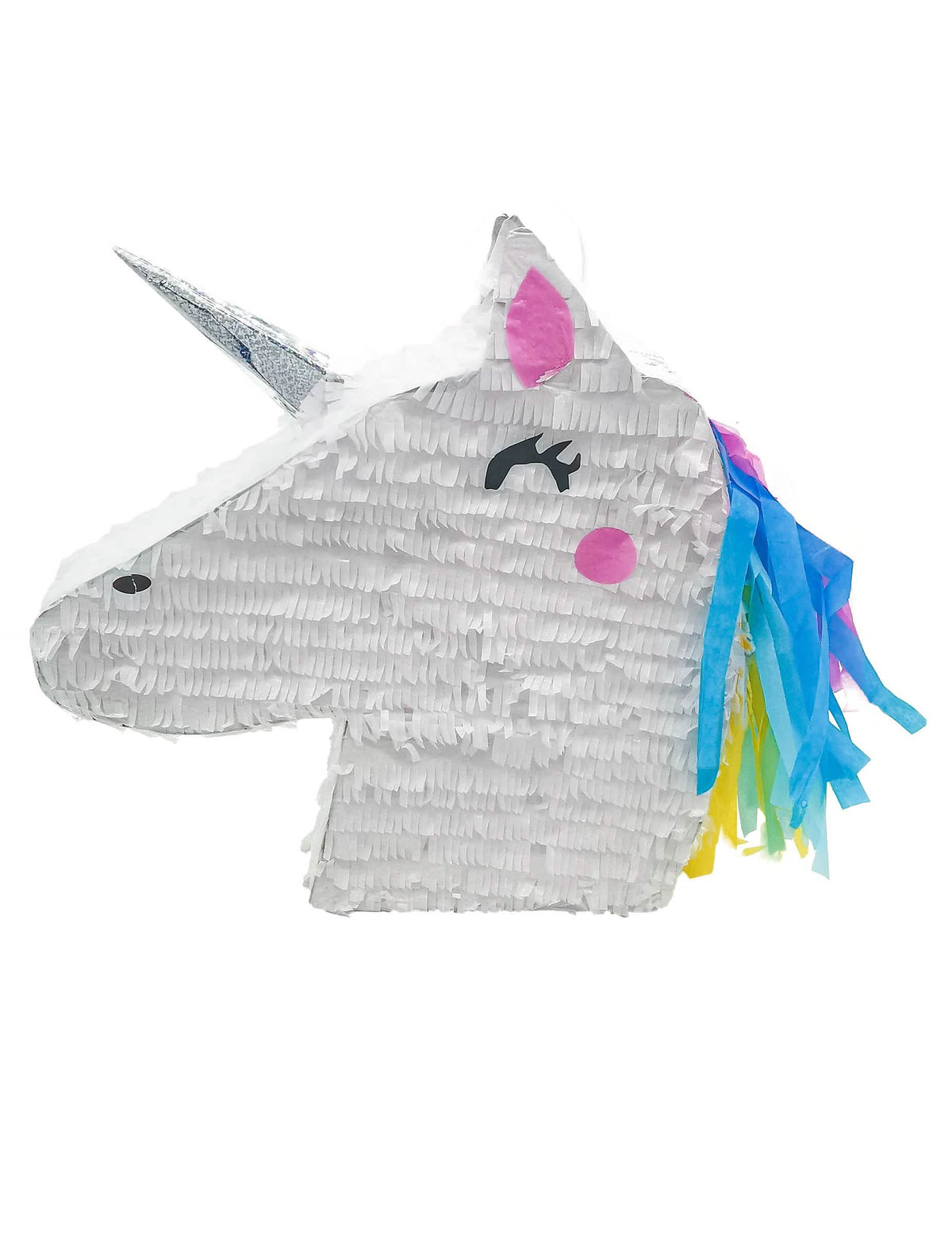 Egyszarvúak fejű kawaii piñata profilból