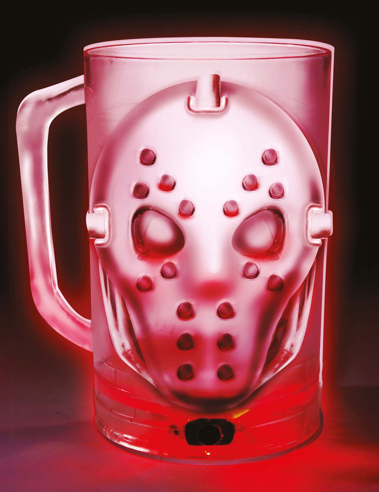 Détail de l'éclairage LED rouge de la pinte assassin