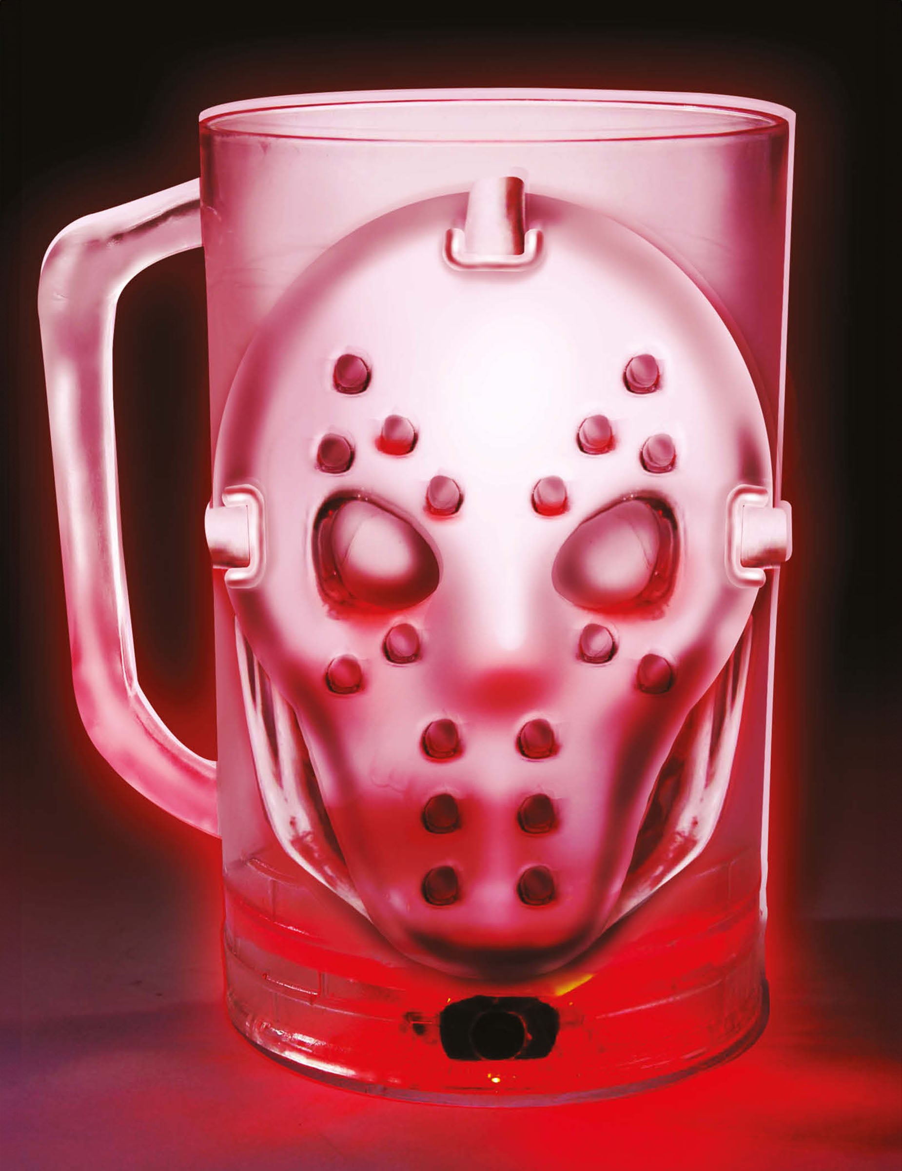 Détail de l'éclairage LED rouge de la pinte assassin