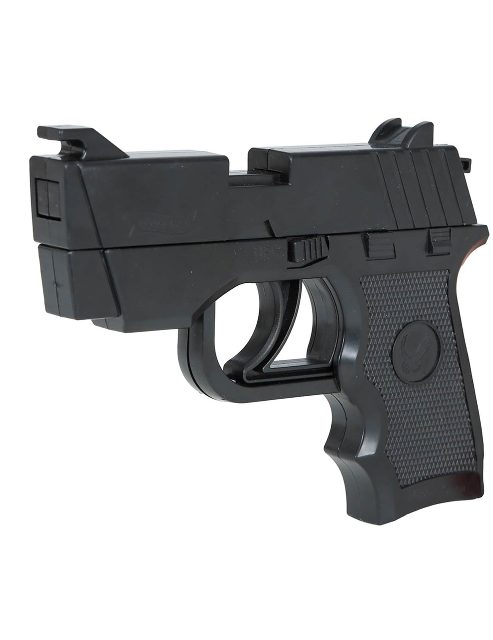 Vue de profil du pistolet à bande élastique pour adulte