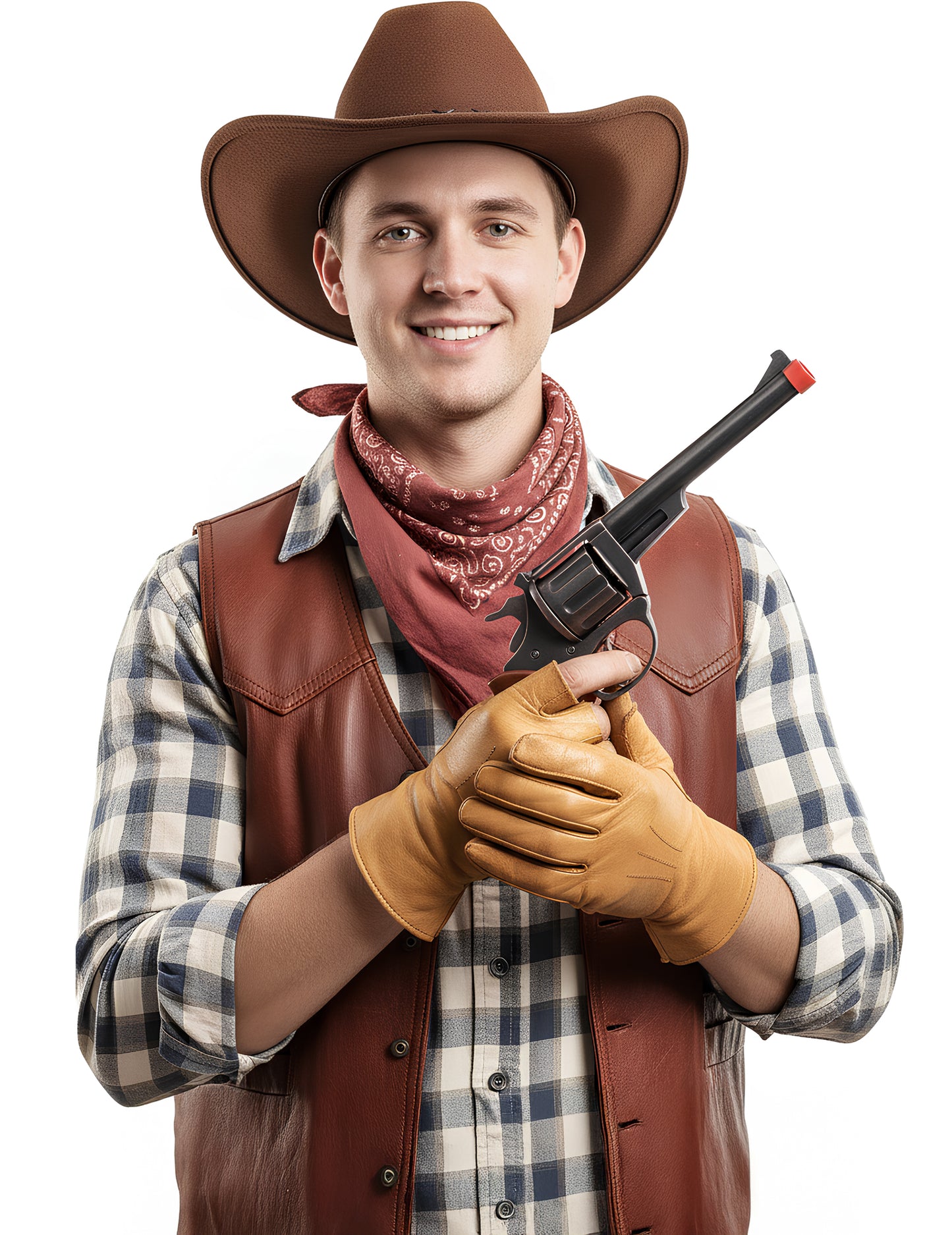 Fém cowboy pisztoly 19 cm